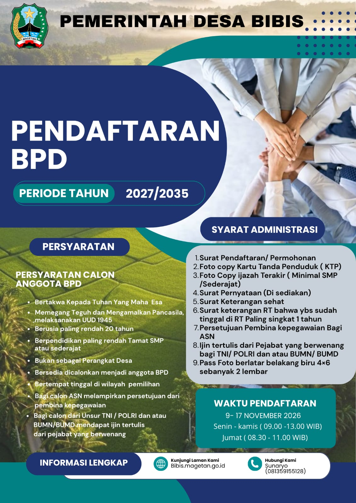 PENDAFTARAN CALON ANGGOTA BPD PERIODE 2027-2035